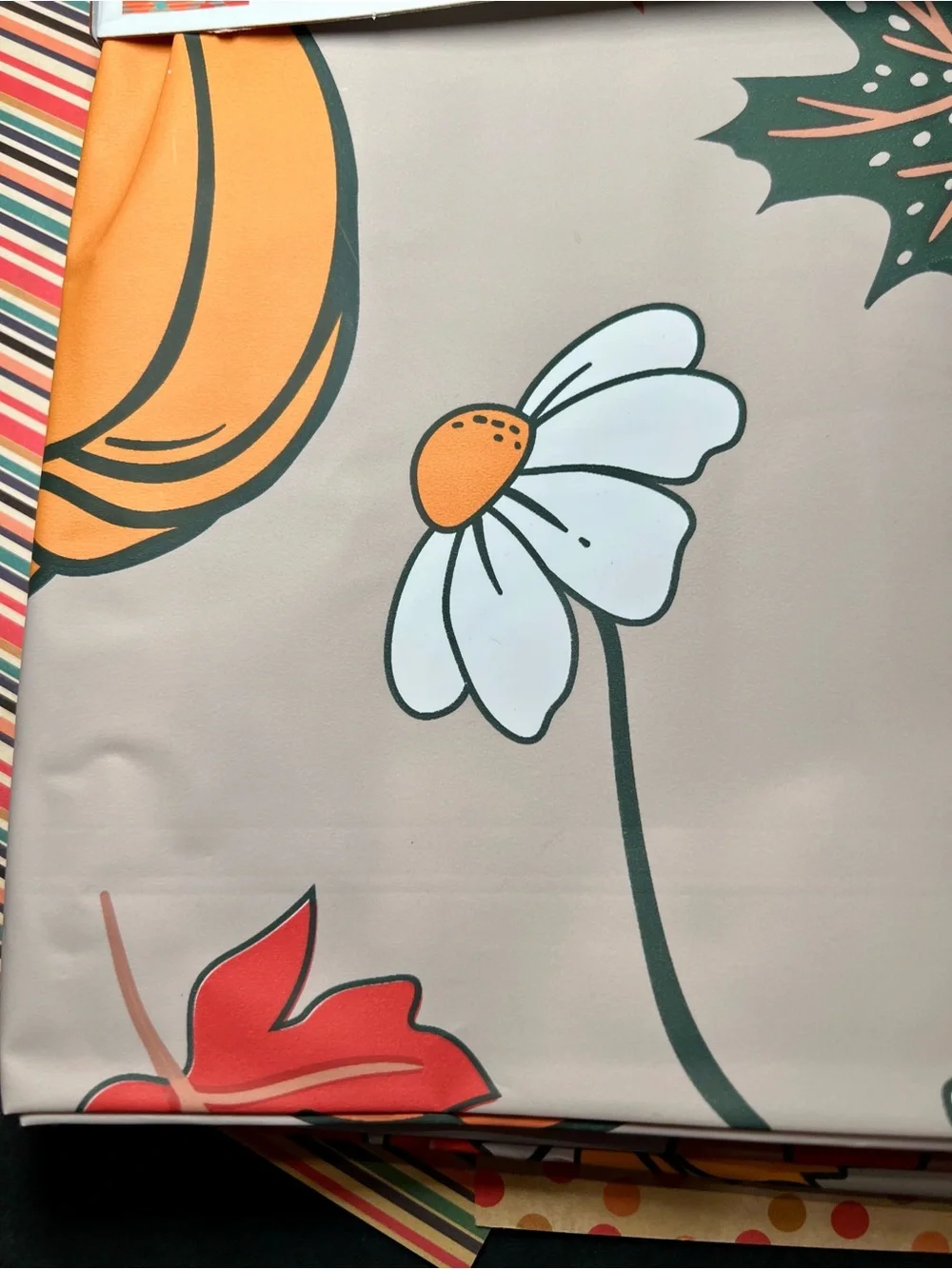 Thankful Fall Pumpkins Leaves Flowers Pumpkin Spice Latte Peva Shower Curtain